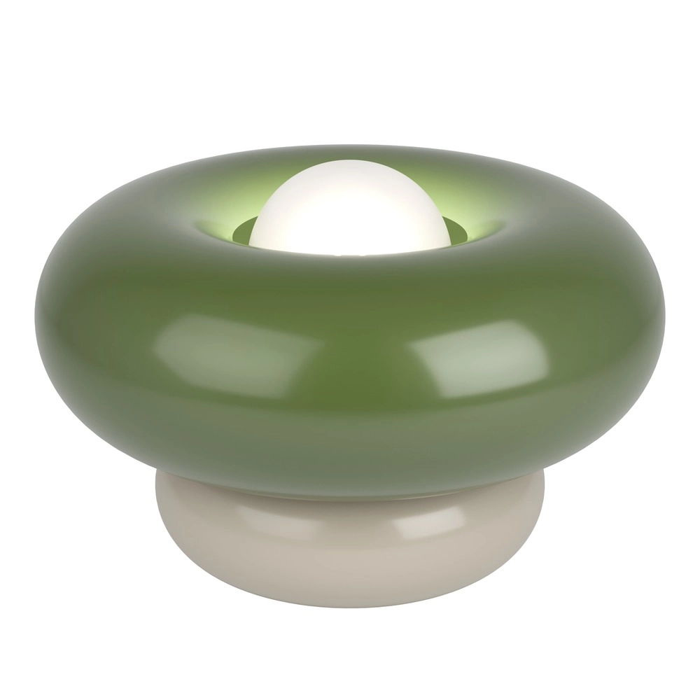 Lampe de table de conception Torchiarolo brun sable avec du vert