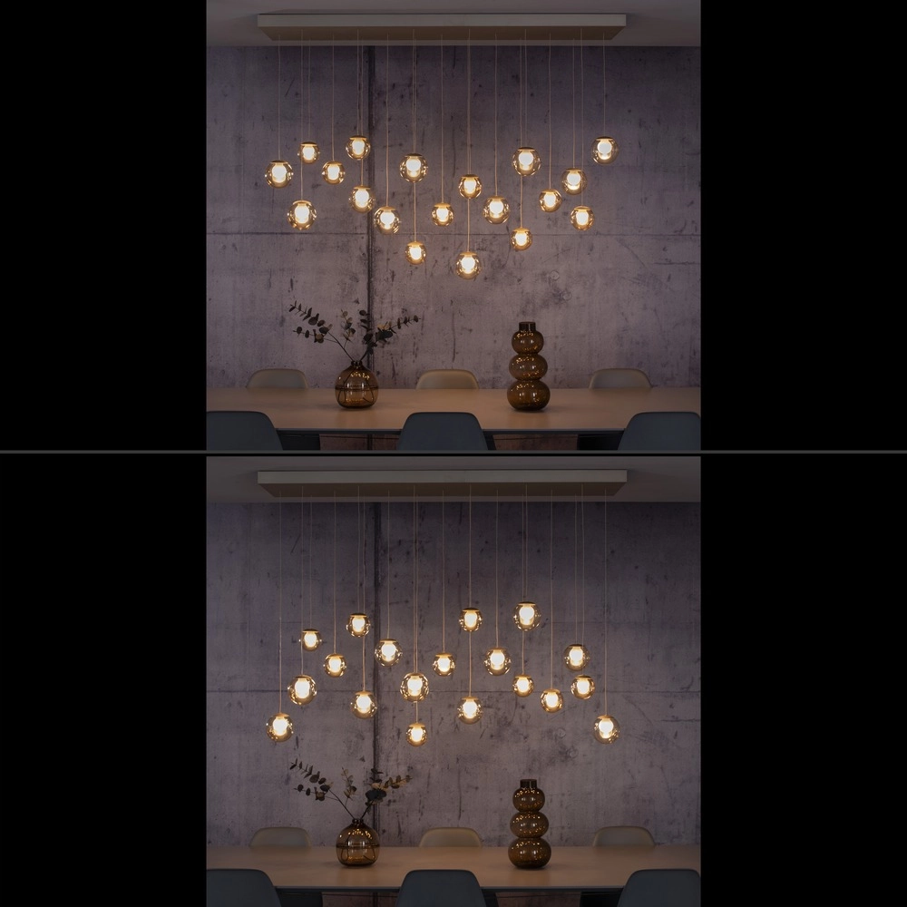 Lampe pendante à 19 lampes Pure Popup Bronce Paul Neuhaus 4012248396704