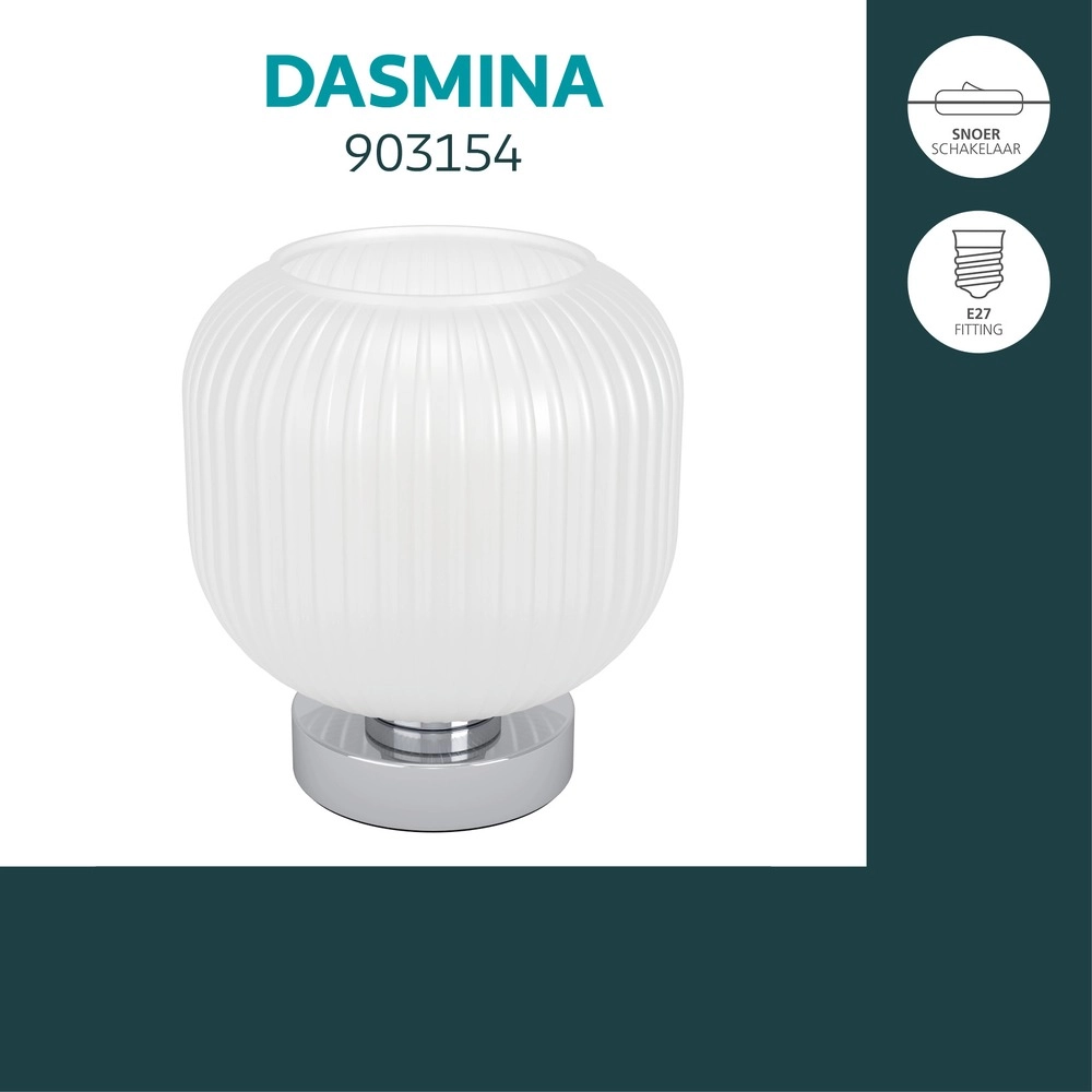 Lampe de table de conception Dasmina chrome Ø 20cm Eglo 9008606406401