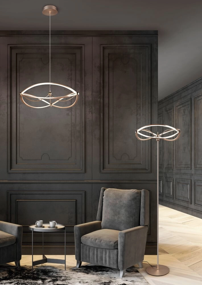 Suspension LED classique Charivari Ø 62cm Trio 4017807461145