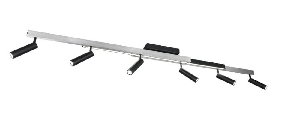 Spot LED 6 lumières Zeno métal avec du noir Trio 4017807627305