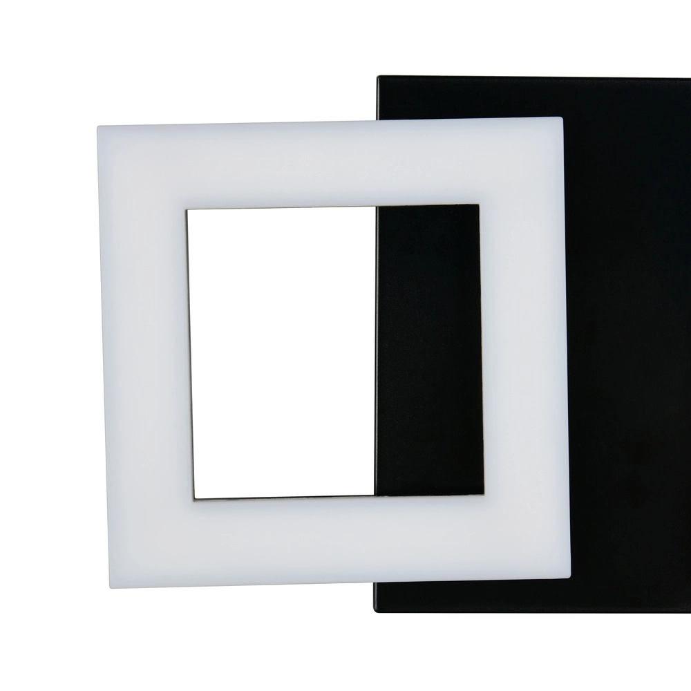 Lampe de plafond à design Cemi Carré noir Trio 4017807704310