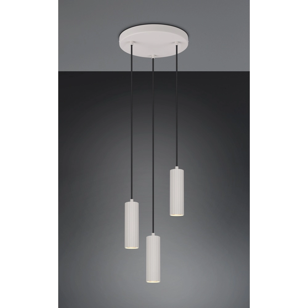 Suspension 3 lumières Soka gris Trio 4017807658613