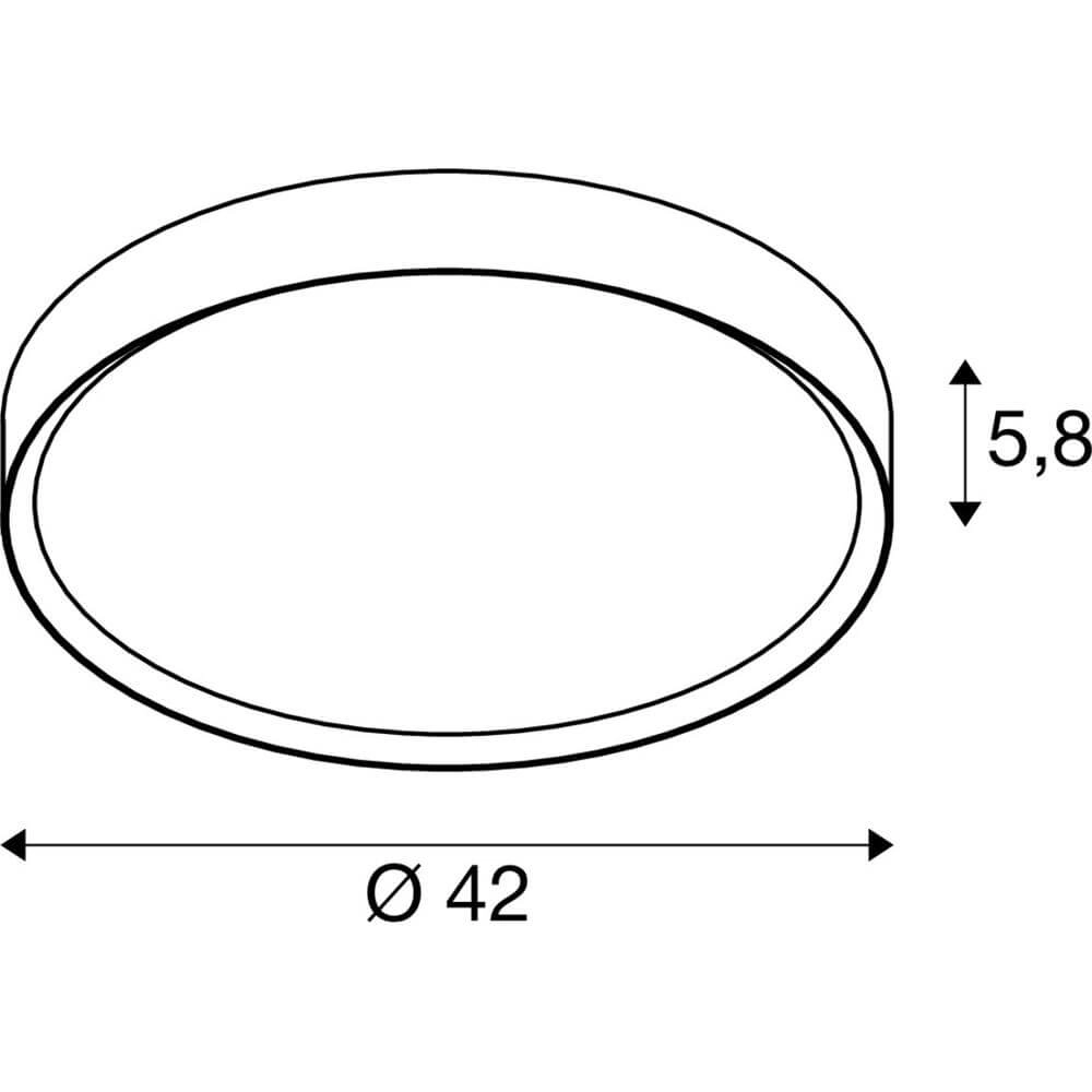 Plafonnier Decona 42 blanc Ø 42cm SLV 4024163298186