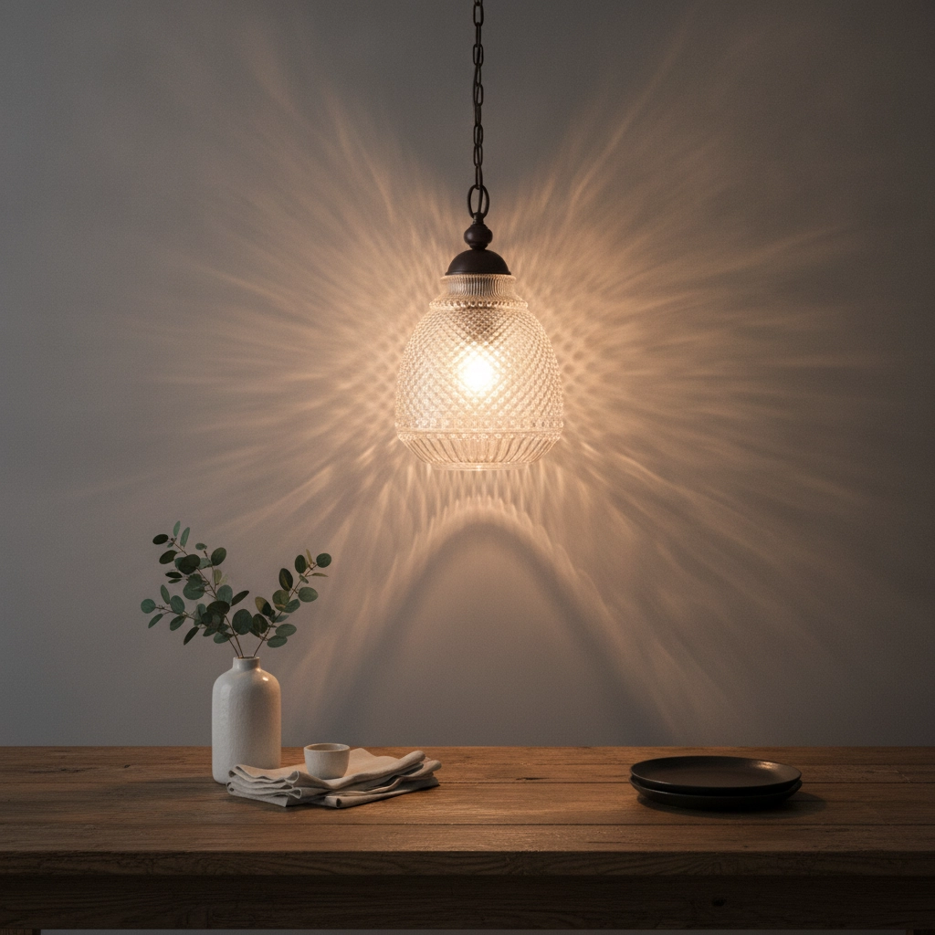 Suspension Toulon verre transparent