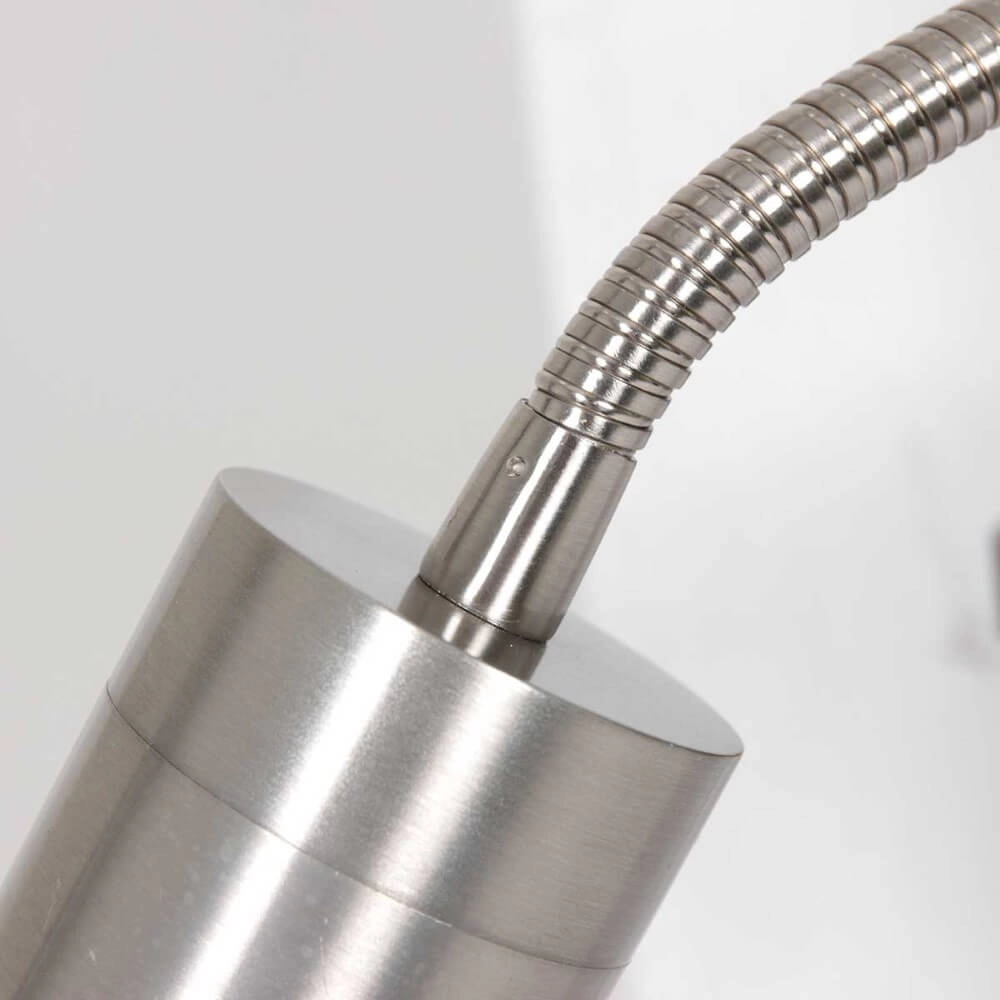 Lampe de chevet en acier inoxydable Upround avec chargeur et USB Steinhauer 8712746170443