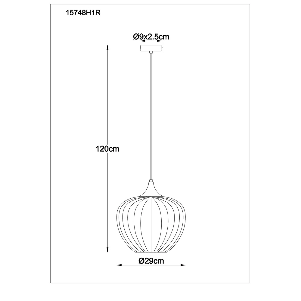 Lampe suspendue Sander Verre rouge Globo 9007371515127