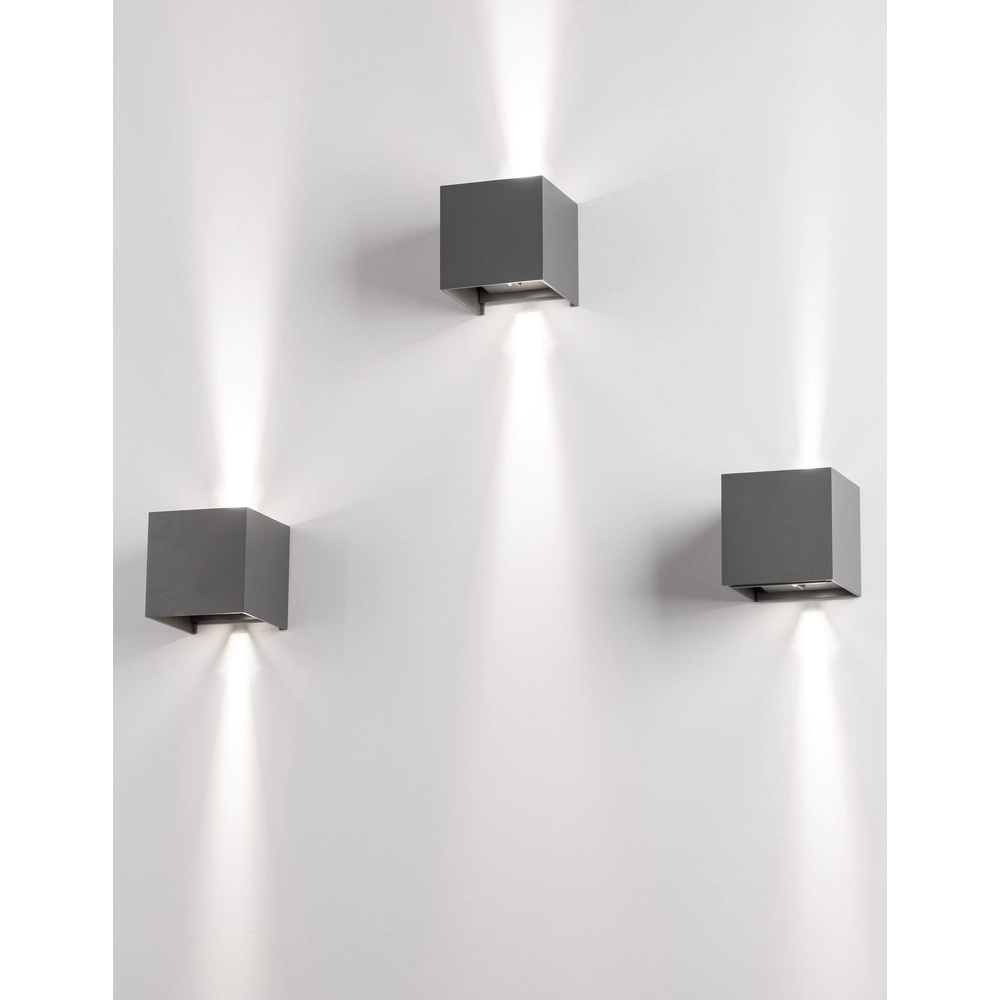 Spot carré en saillie Como gris Lyora 5212017412942