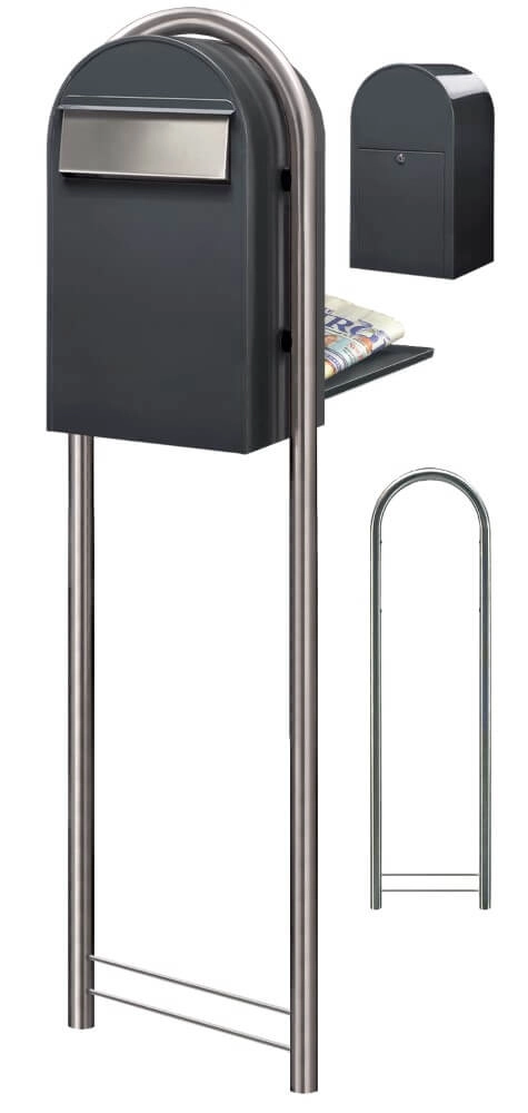 Boites aux lettres Grande B 7016 i Gris foncé Bobi 6417237034144