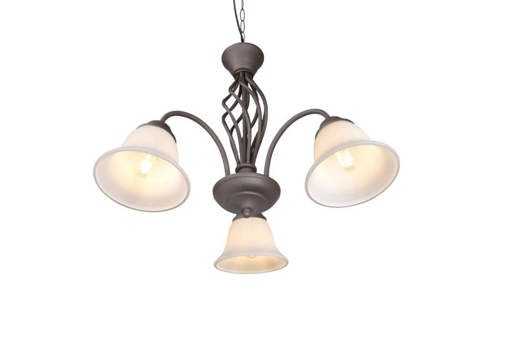 Lustre Rustica 55cm 3 lumières marron rouille Trio 4017807504675