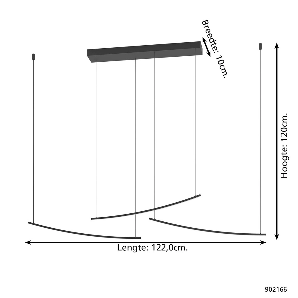 Suspension Villeggi noir Eglo 9008606356553