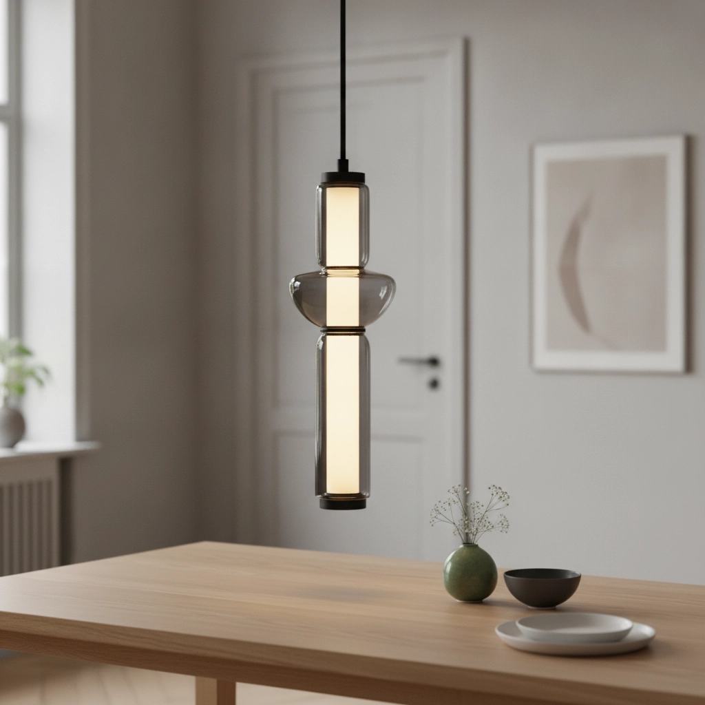 Suspension design Ulon Verre fumé à 1 lumière