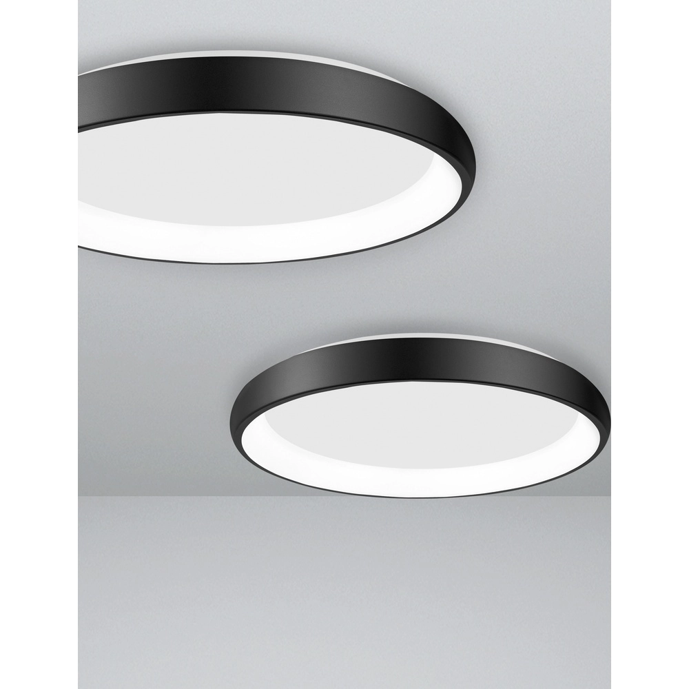 Plafonnier Albi noir Ø 61cm Lyora 5212017414861