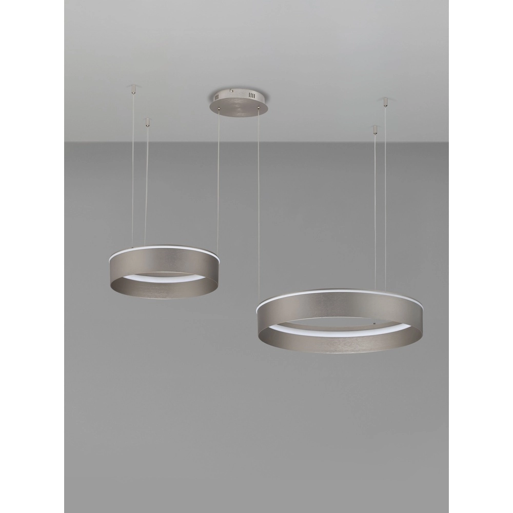 Lampe pendante moderne Olivia Double nickel Lyora 5212017494276