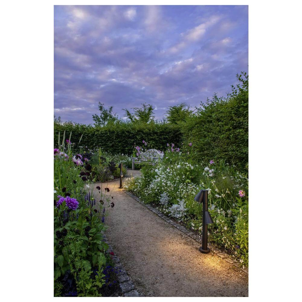 Éclairage de chemin T-Tube 70 Pole 70cm noir double SLV 4024163291569