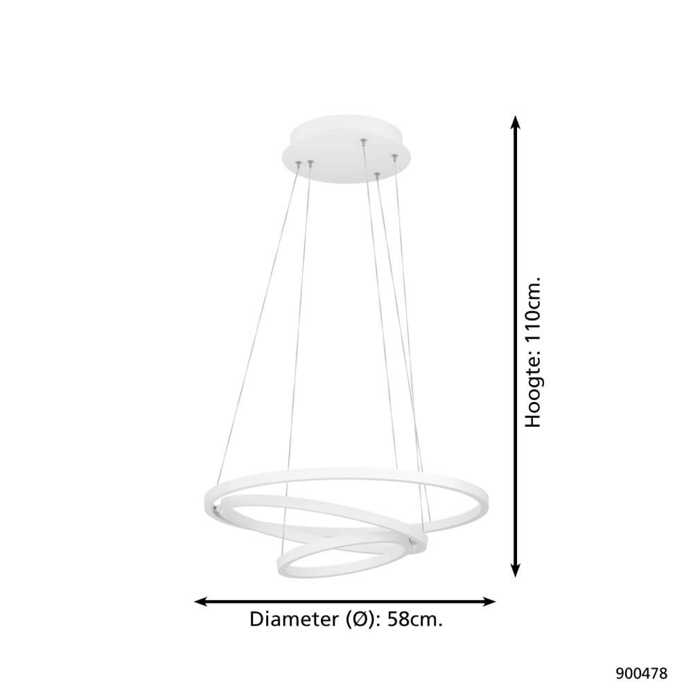 Lampe suspendue Zigbee Lobinero-Z blanc Eglo 9008606244140