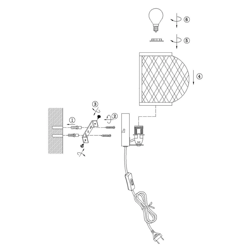 Lampe murale Maze Bambou Steinhauer 8712746181821