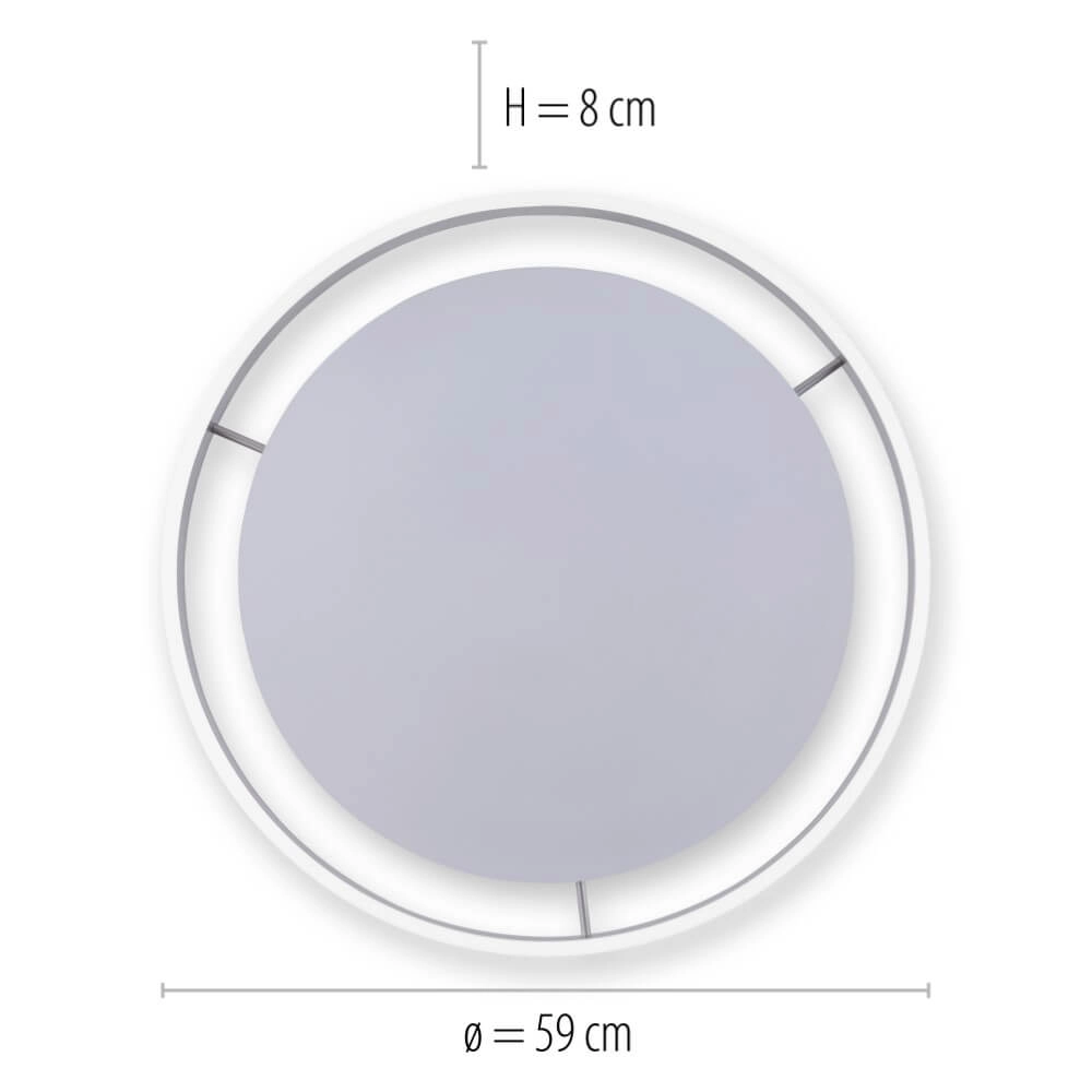 Plafonnier Q-Vito Ø 59cm en métal Paul Neuhaus 4012248333877