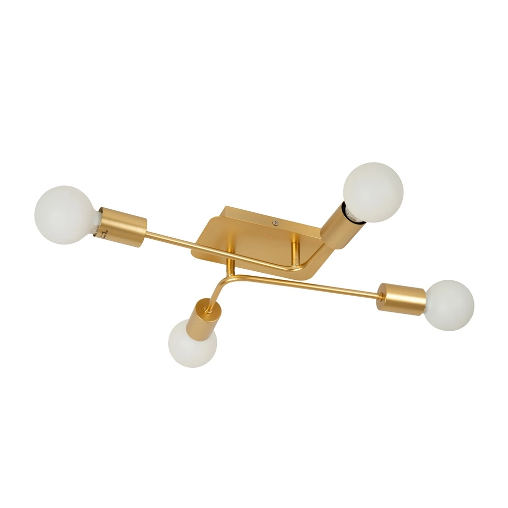 Lampe de plafond Lester Or 4 lumières