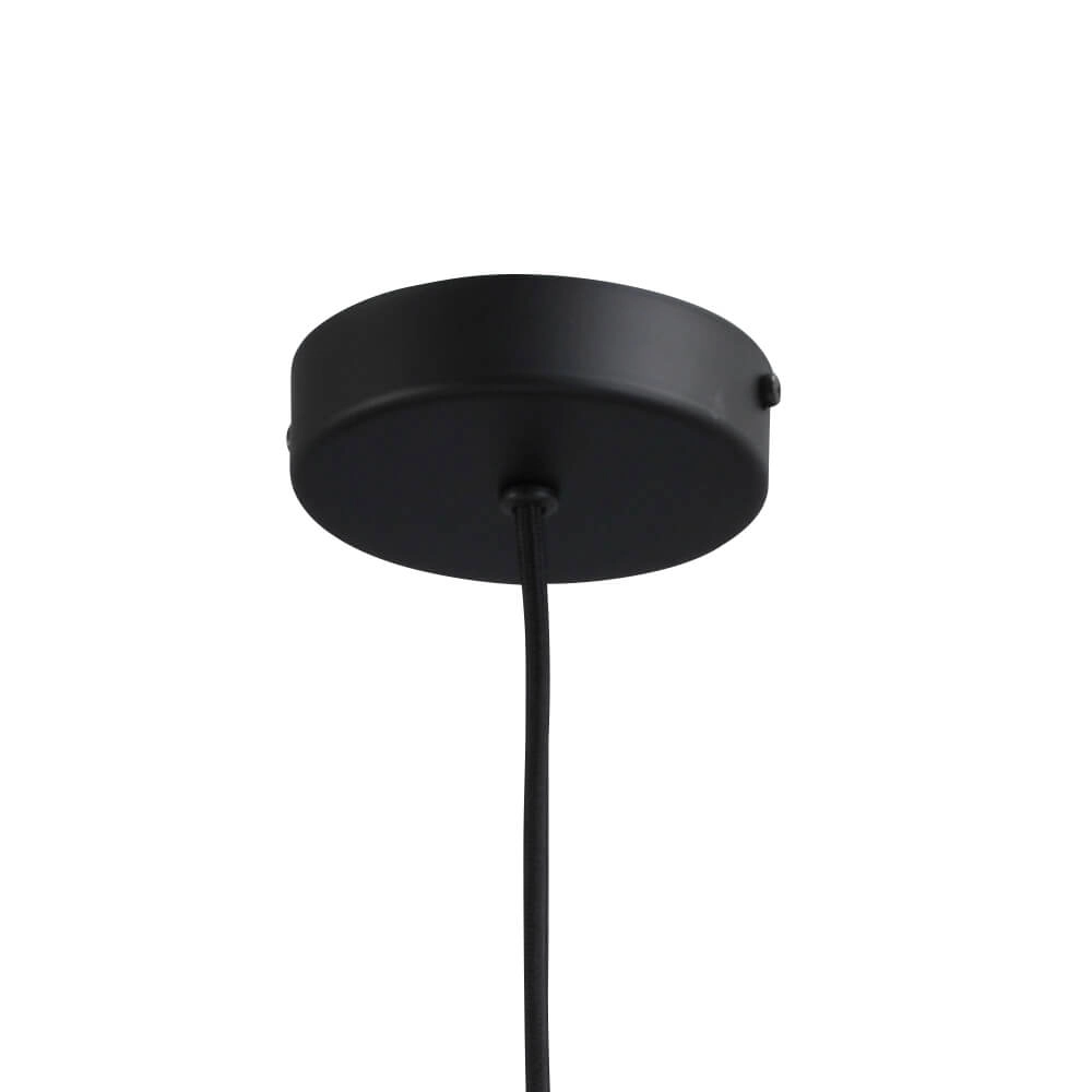 Lampe suspendue noire Porto avec verre fumé Boule - Ø 30cm Masterlight 8718121269290