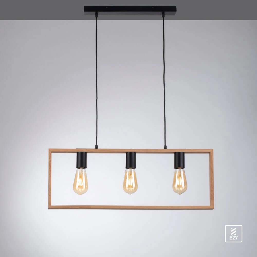 Lampe suspendue rurale Franky 3 lumières Just Light 4043689966430