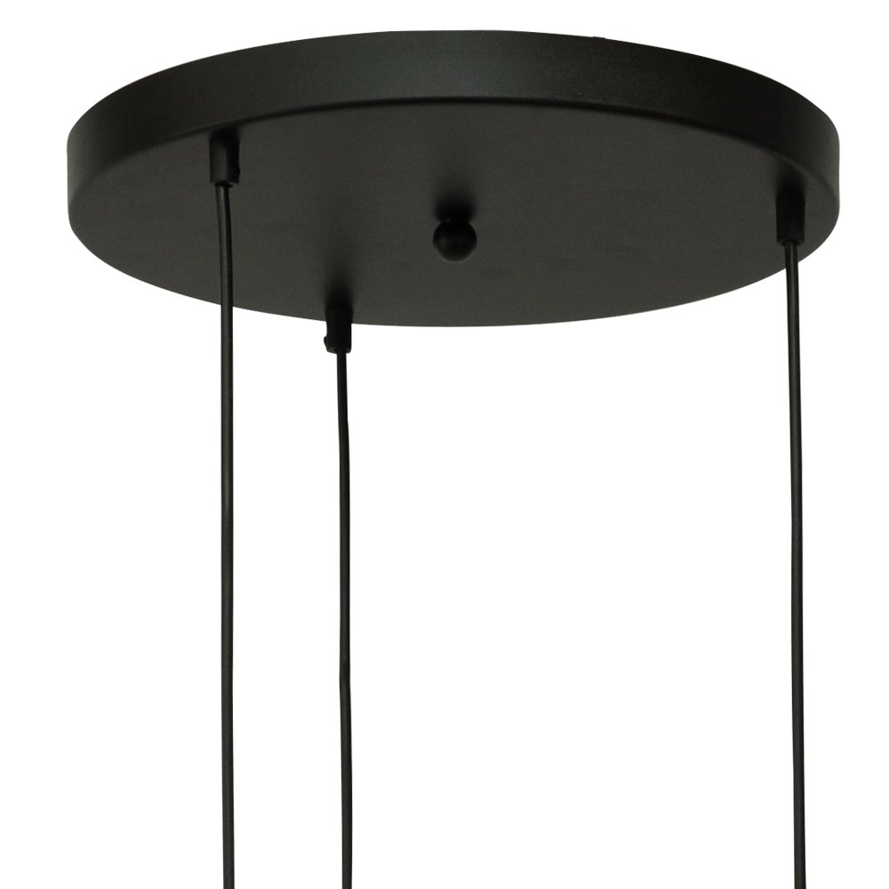 Lampe suspendue Bounty 3 lumières noir avec verre fumé Masterlight 8718121247847