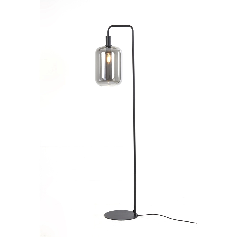 Lampe de pied Lekar avec du verre fumé Light & Living 8717807636654