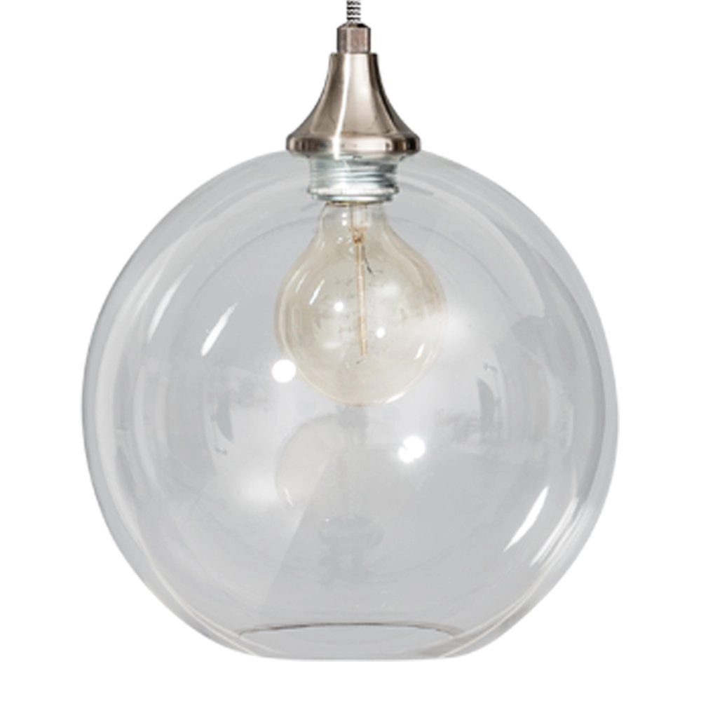 Lampe à suspension robuste Calvello 30cm gris métallisé ETH 8719075182475