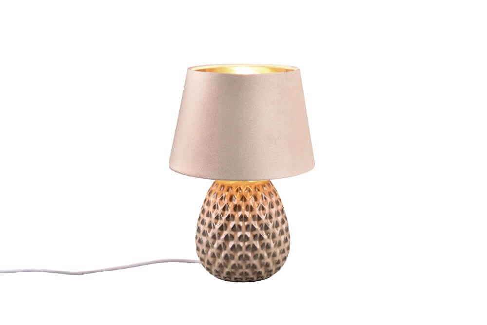 Lampe de table marron Ariana avec teinte taupe M Trio 4017807574685