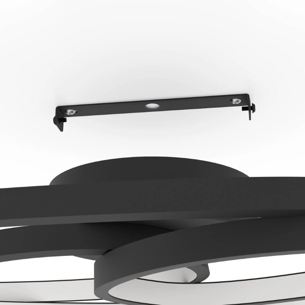 Plafonnier LED noir Gianella Eglo 9008606275007