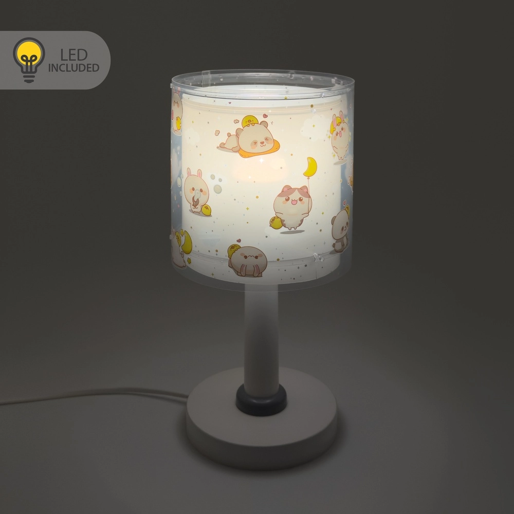 Lampe de table pour enfants Kawaii Friends Gris lueur dans le noir Dalber 8420406417615