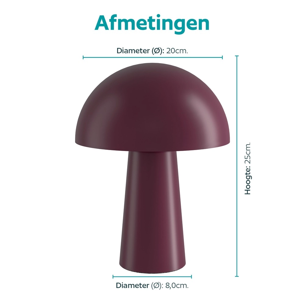 Lampe de table Bufalara Rouge bordeaux Eglo 9008606405350