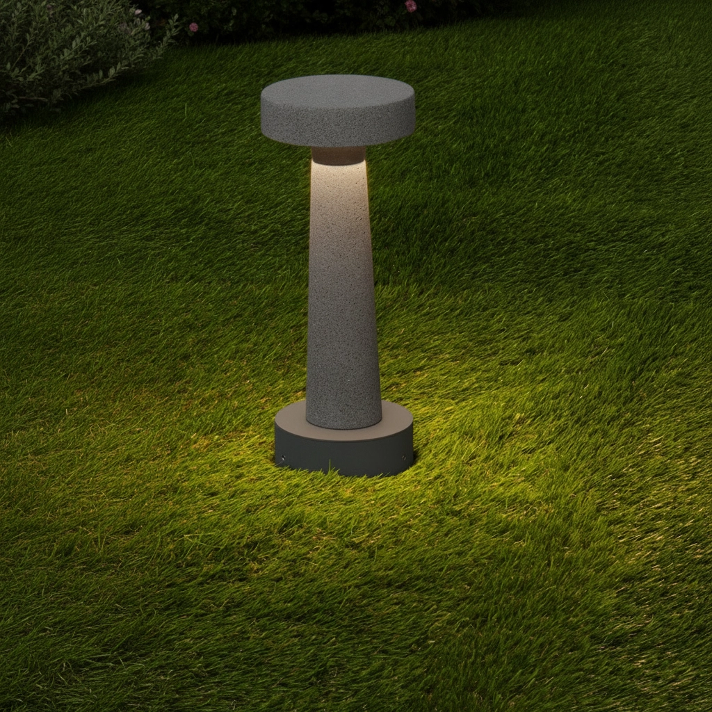 Lampe de jardin Cram gris béton 30cm