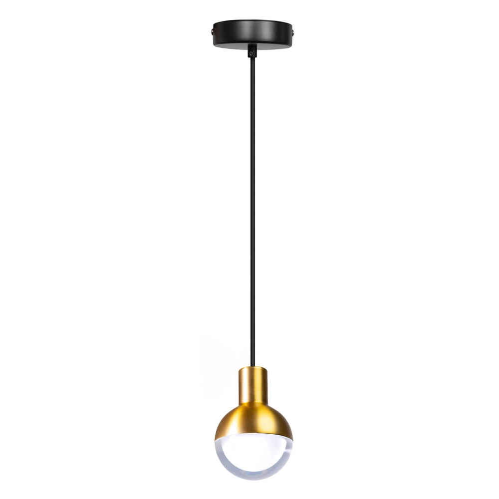 Lampe suspendue Drop noir avec de l'or