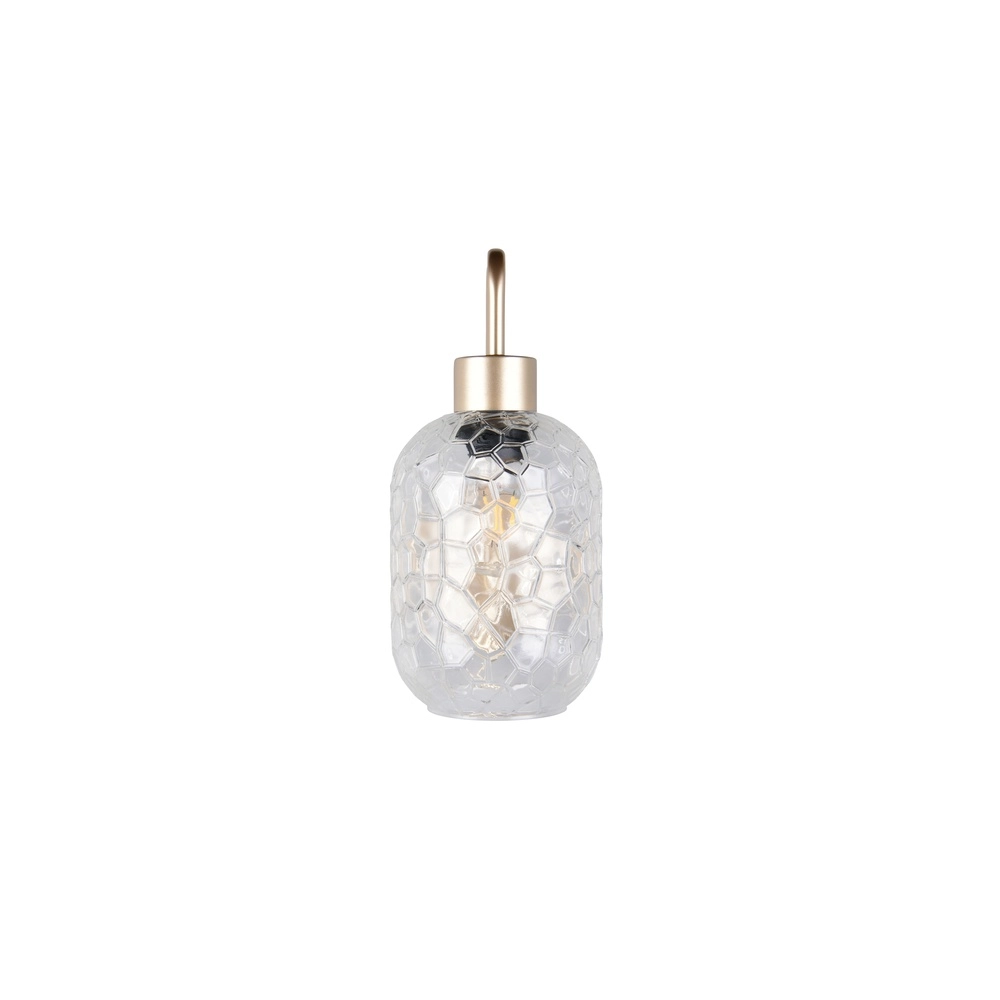 Lampe murale Emelie Or avec verre fumé Trio 4017807702583