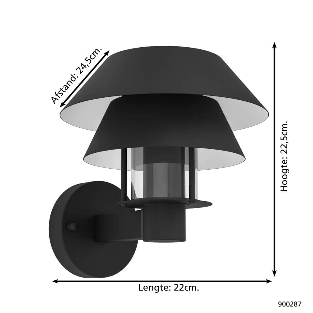 Lampe d'extérieur moderne Chiappera noir Eglo 9008606231645