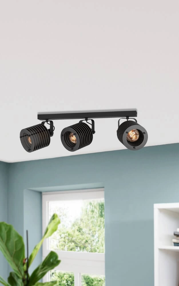 Spot de plafond industriel Segovia 3 lumières Eglo 9008606267163