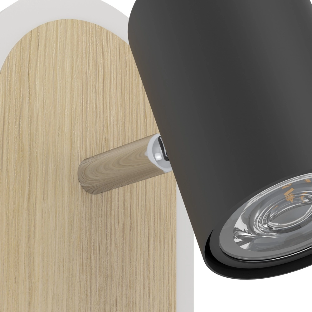 Spot mural en LED Rimbocchi avec un aspect bois Eglo 9008606316519