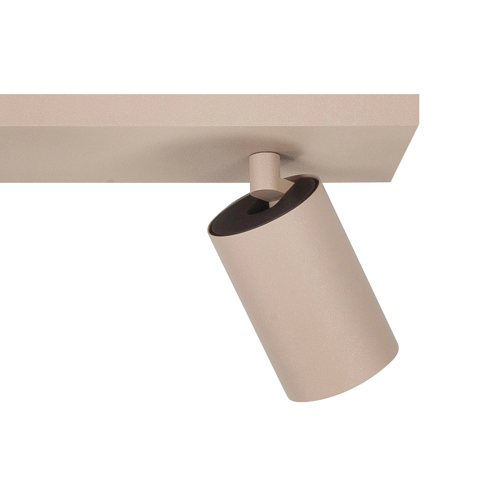 Spot monté en surface Mila 3-brun sable droit clair Highlight 8718379050459