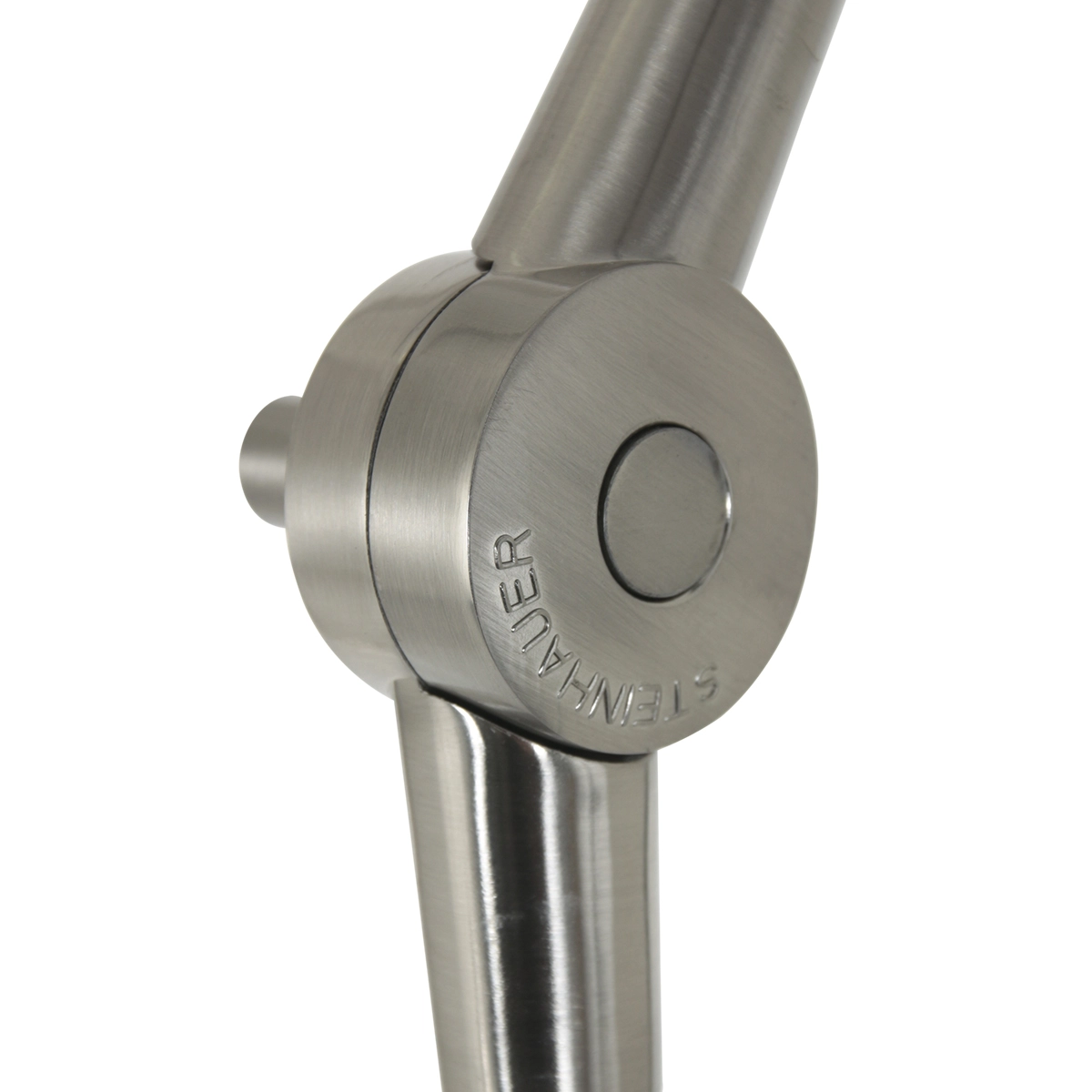 Lampe de lecture au sol Prestige Chic Acier inoxydable avec abat-jour en lin blanc 40 cm Steinhauer 8712746145724