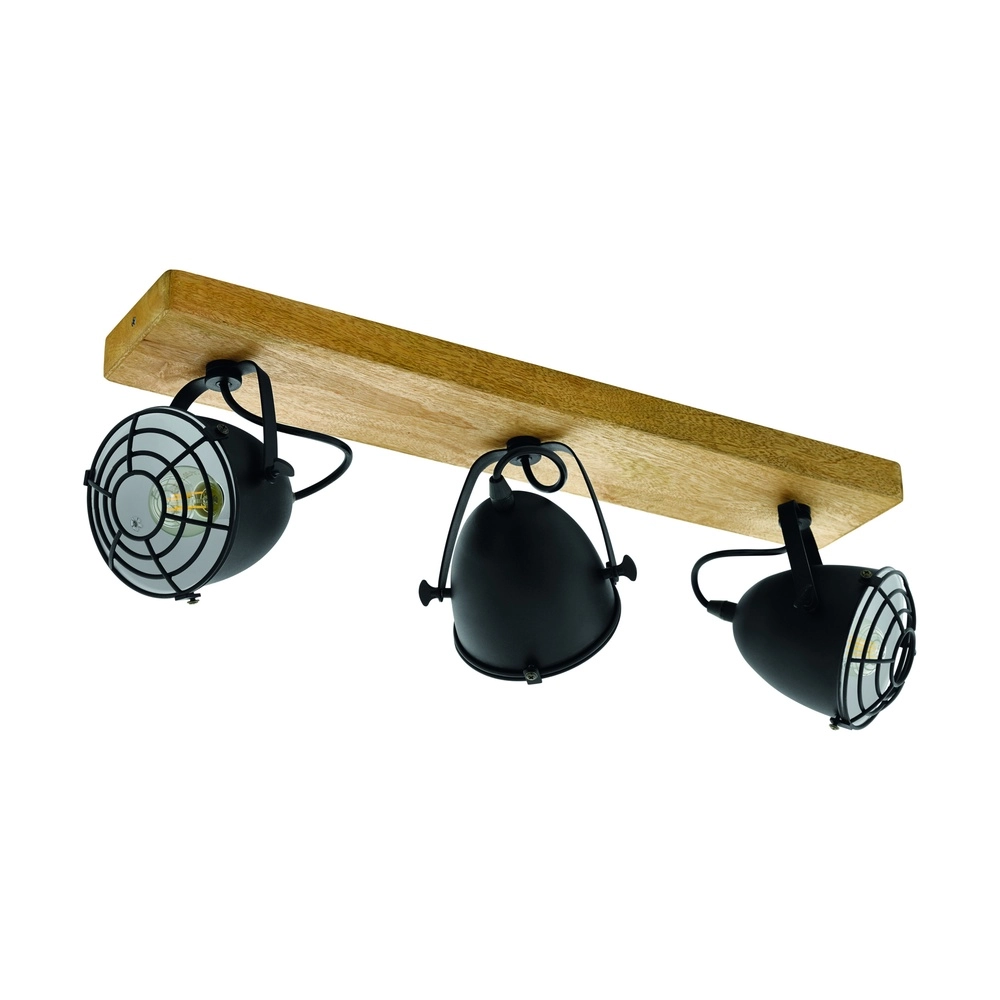 Lampe de plafond Gatebeck Bois à 3 lumières
