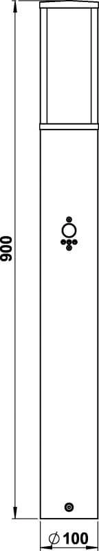 Lampe de terrasse Rod avec détecteur de mouvement Albert 4007235920703