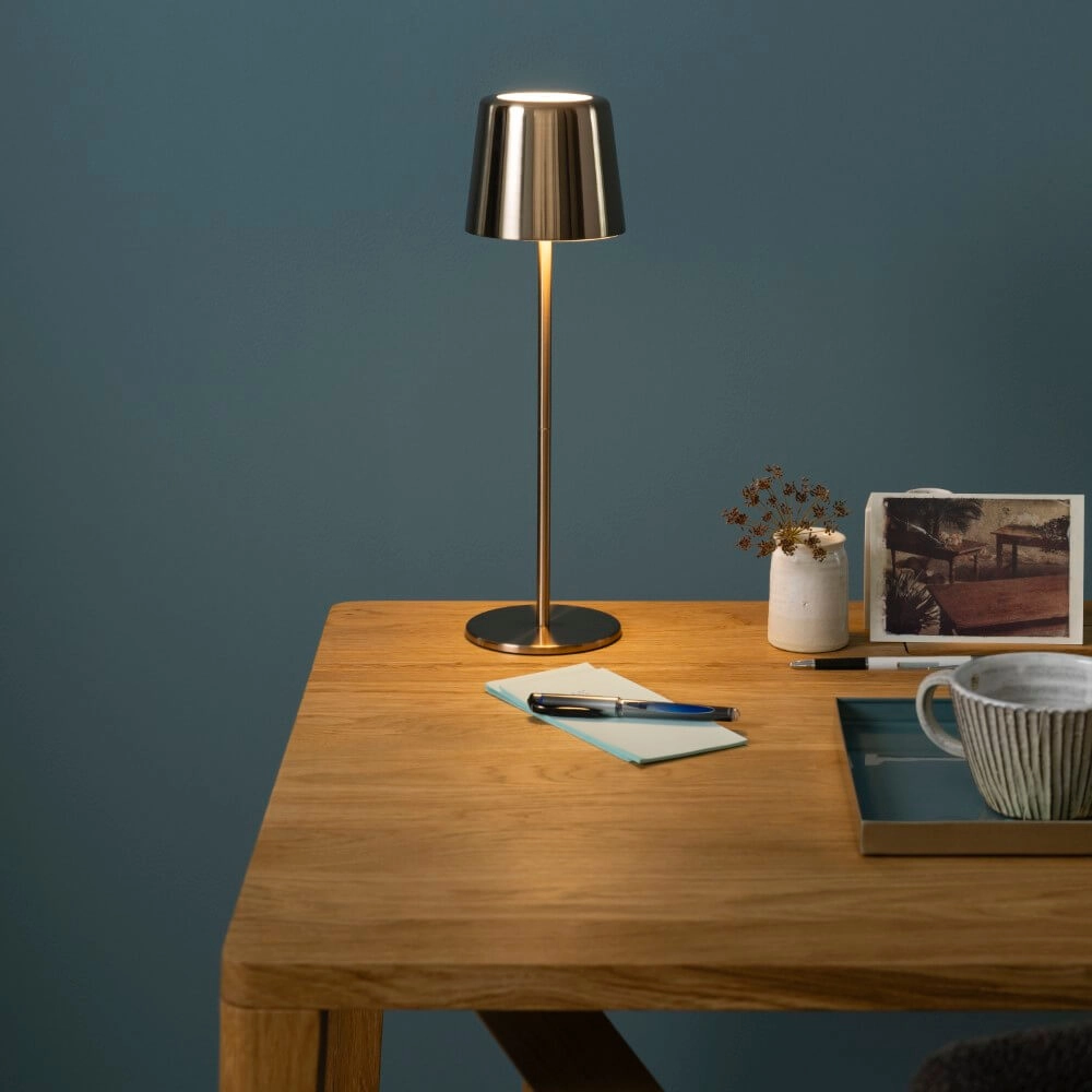 Lampe de table rechargeable Xaana noir Brilliant 4004353441455