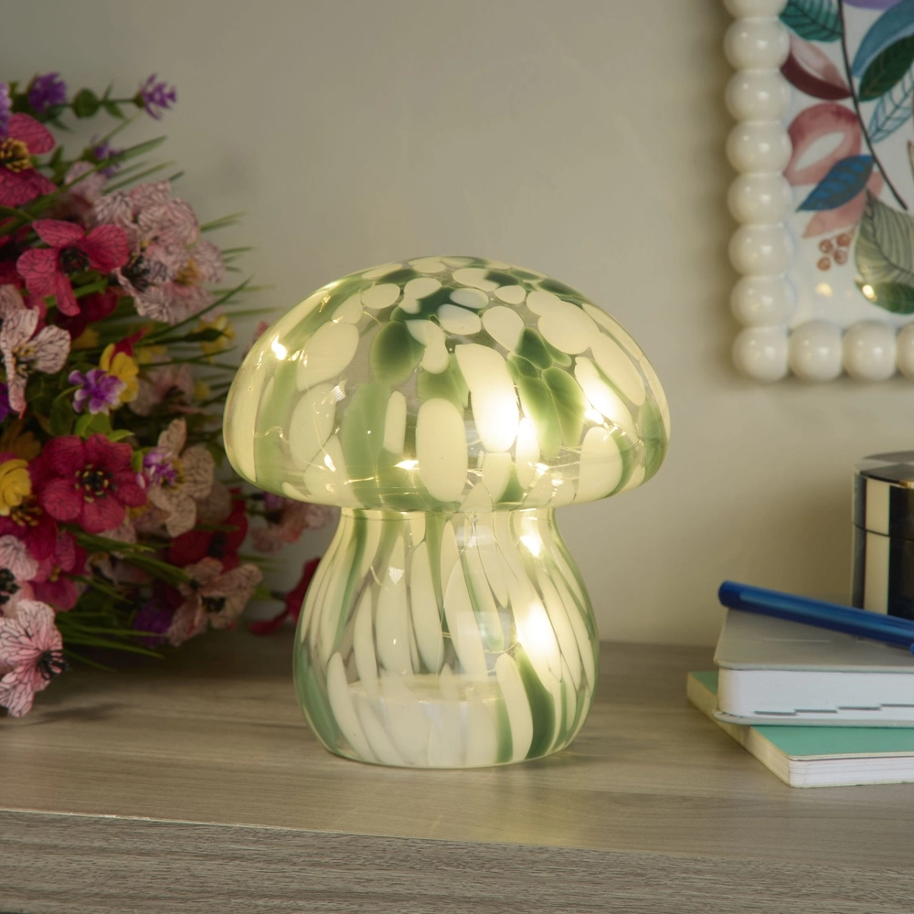 Lampe de table Amelia Champignon vert Searchlight 5053423306117