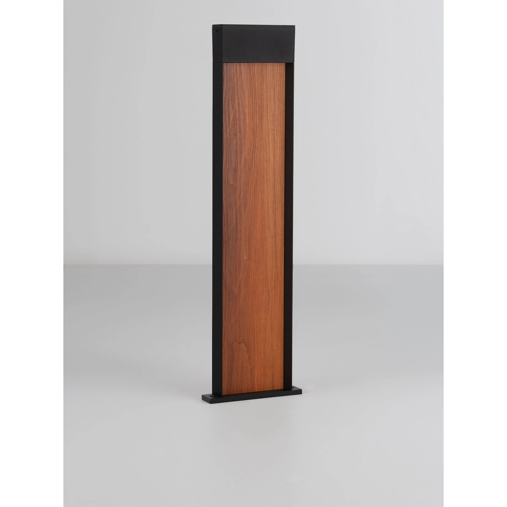 Lampe de jardin conçue Noray noir avec bois 78cm - 2700K Lyora 5212063504332
