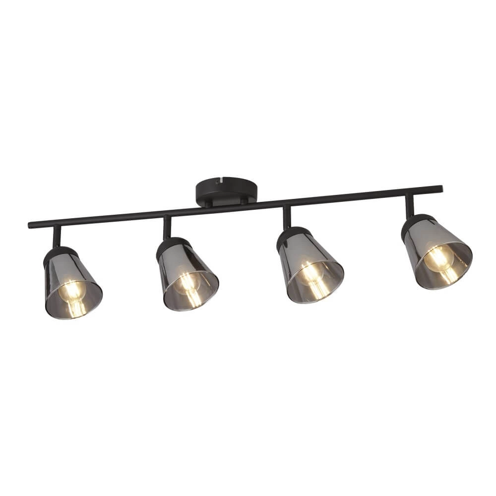 Plafonnier fumé Mega 4 lumières