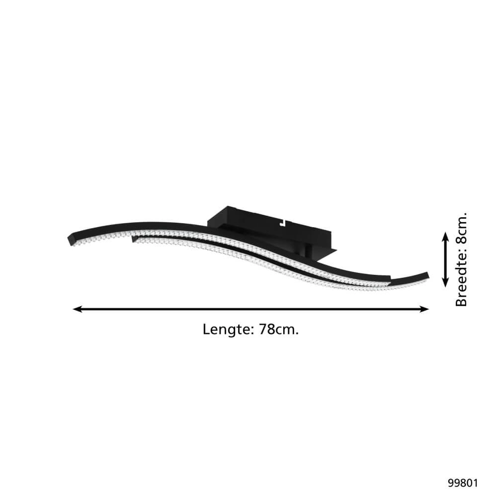 Plafonnier LED Lejias noir Eglo 9002759998011