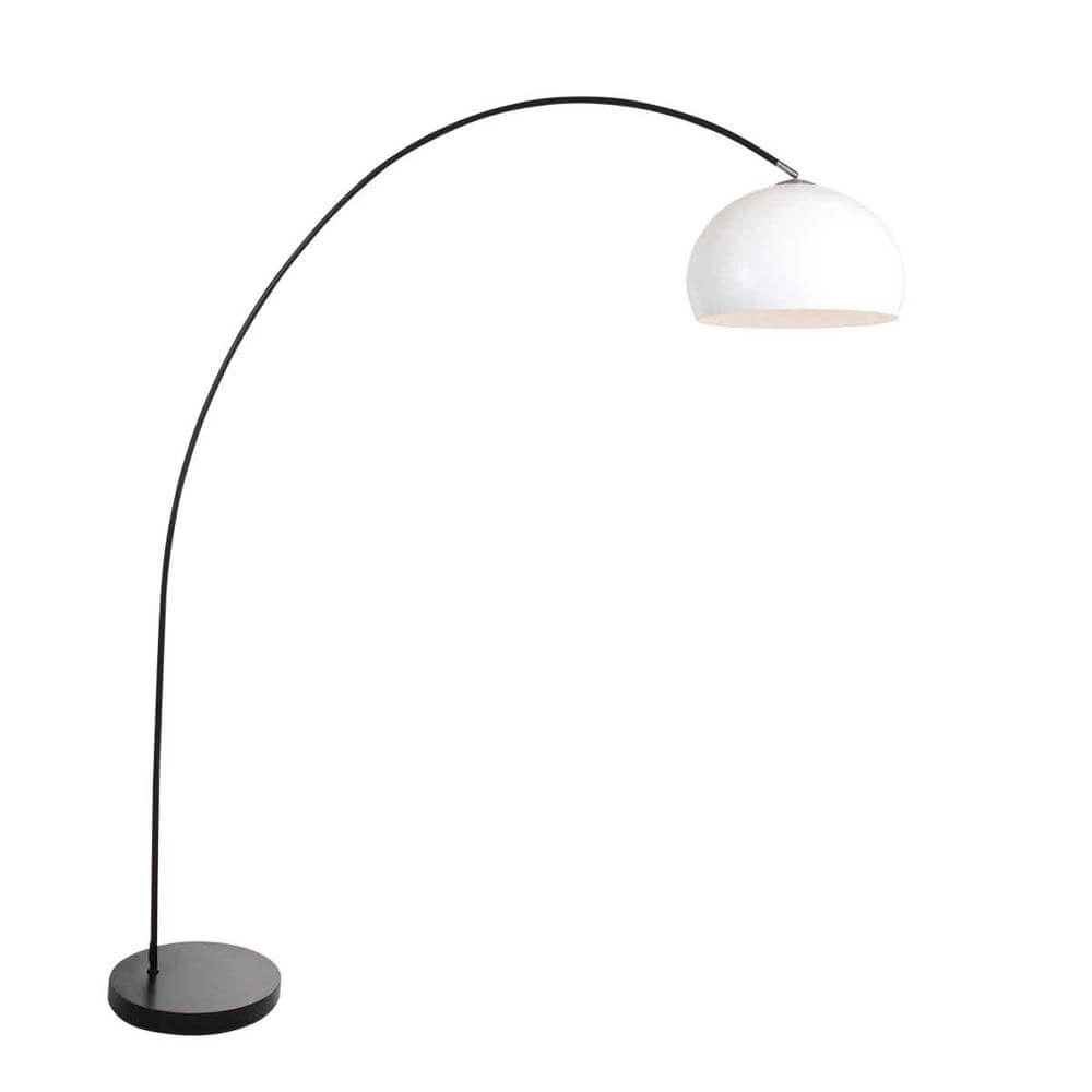 Lampe à arc Solva avec capuchon dôme blanc