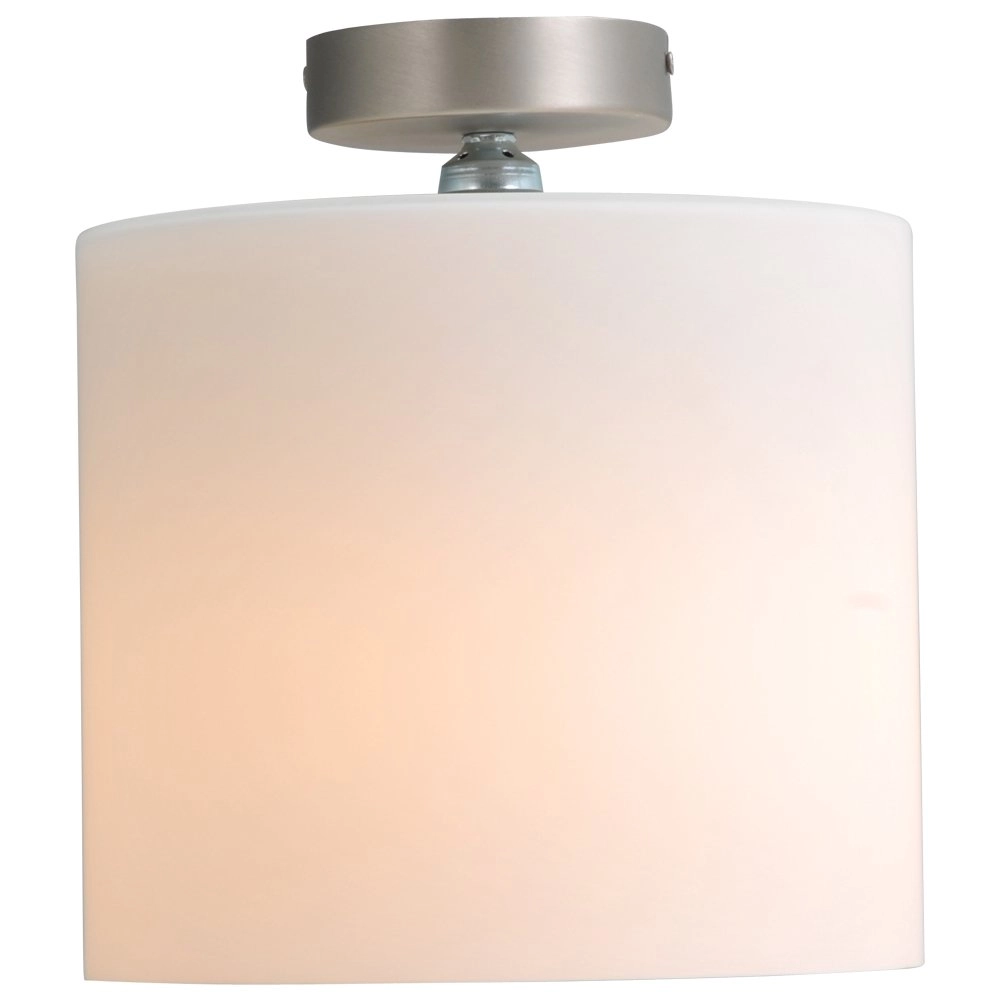 Lampe de plafond Cilindra 25 cm blanc avec gris métallisé