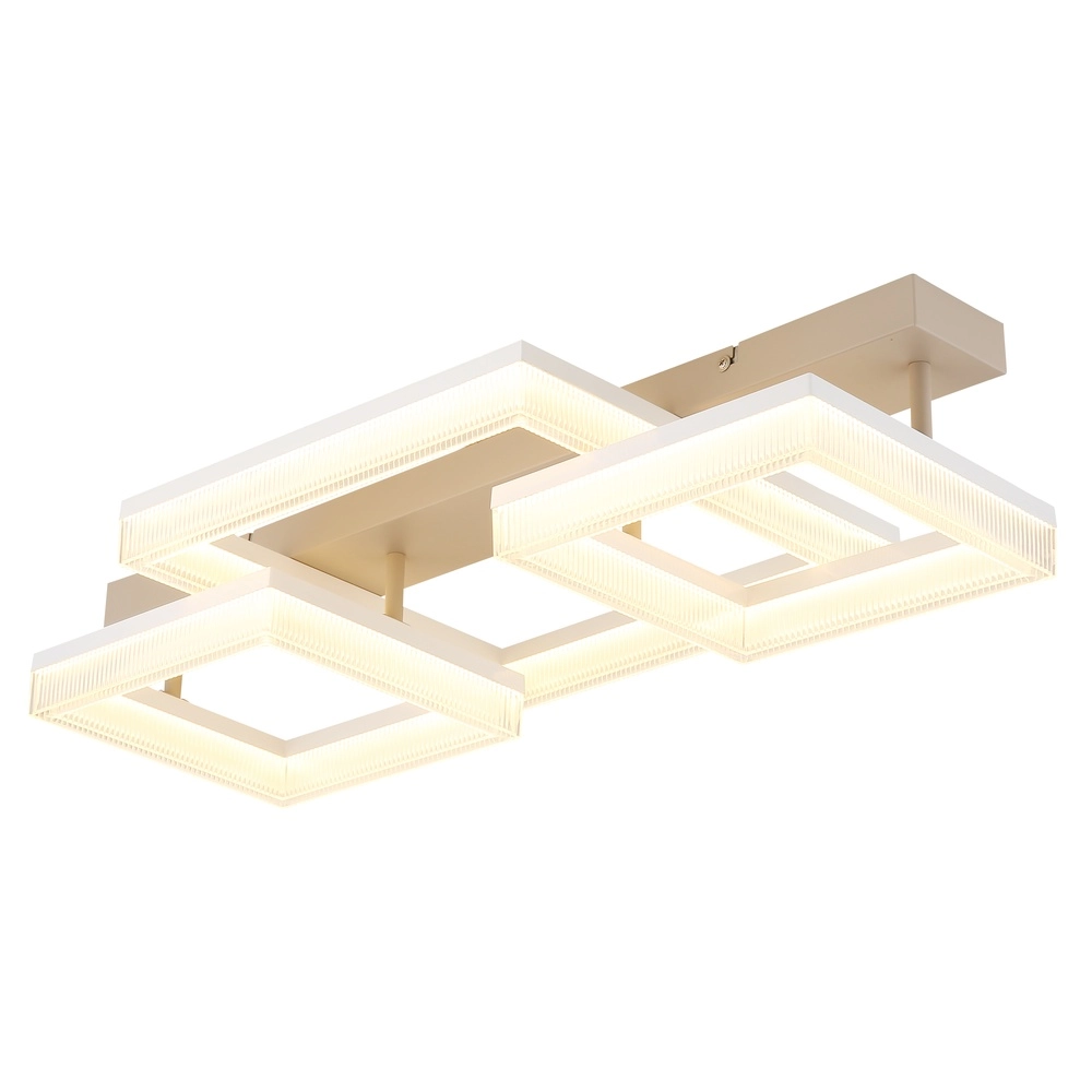 Plafonnier moderne Zara Carré brun sable 66cm